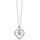 Julie Julsen Kette mit Anhänger Herz Zirkonia weiß rosa Silber