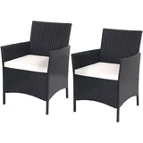MCW Hamar Poly-Rattan Gartensessel 59 x 60 x 83 cm anthrazit 2 St.