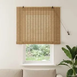 vidaXL Rollo Natur 130 x 160 cm Bambus/braun
