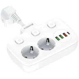 COFI 1453 Steckdosenleiste 1,80 m Weiß 2 St.