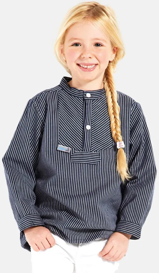 Fischerhemd Basic schmal gestreift Kinder