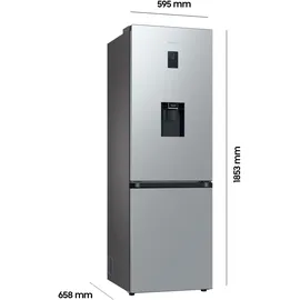 Samsung RL34C652CSA/EG Kühl-Gefrierkombination (341 l, 1850 mm hoch, Silber)