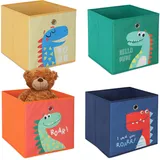 Relaxdays Faltbox 30 x 30 x 30 cm 4-tlg. mehrfarbig
