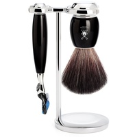 Mühle VIVO 3-teiliges Rasierset, Black Fibre, mit Gillette® FusionTM Rasur