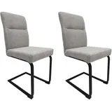 Hti-Living Schwingstuhl Liron Polyester grau 2er-Set