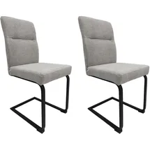 Hti-Living Schwingstuhl Liron Polyester grau 2er-Set
