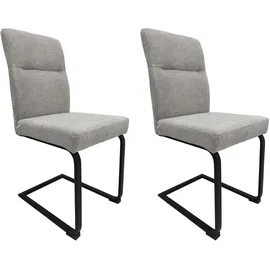 Hti-Living Schwingstuhl Liron Polyester grau 2er-Set