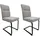 Hti-Living Schwingstuhl Liron Polyester grau 2er-Set