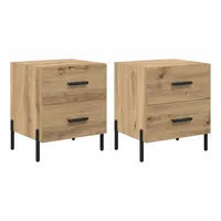 VidaXL Nachttisch 2 pcs Eiche handwerklich 40 x 35