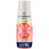 Sodastream Pink Grapefruit ohne Zucker, 1x Flasche ergibt 9 Liter Fertiggetränk, Sekundenschnell zubereitet und immer frisch, 440 ml