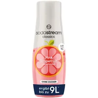 Sodastream Pink Grapefruit ohne Zucker, 1x Flasche ergibt 9 Liter Fertiggetränk, Sekundenschnell zubereitet und immer frisch, 440 ml