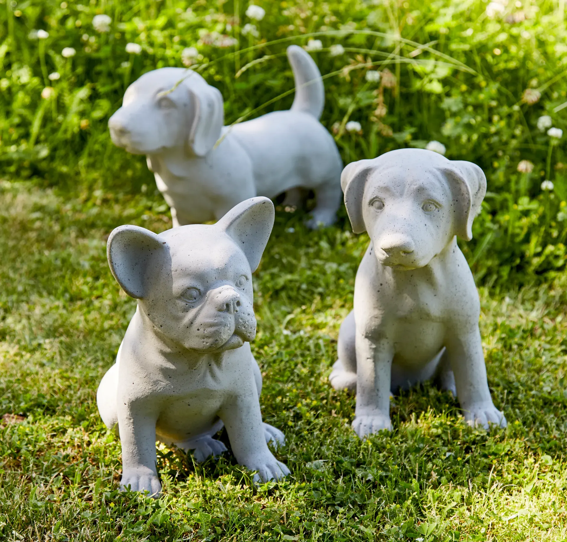 Hund Noemi - Zementgrau - 27 cm