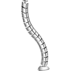 InLine Kabelkanal flexibel - vertikal für Tische - 2 Kammern - 0,80m - silber