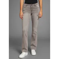 Arizona Bootcut-Jeans "Ultra-Stretch", Damen, Gr. 42, N-Gr, grau (grau