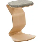Mayer Sitzmöbel Hocker NEST NATURE BxH: 32 x 49 cm, Schurwolle, grau,