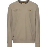 CAMEL ACTIVE Sweatshirt, Logo-Stickerei, Label, für Herren, 31 khaki, L,