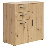 mömax Kommode Multistauraum 80 x 83 x 40 cm Eiche Artisan / Mehrfarbig