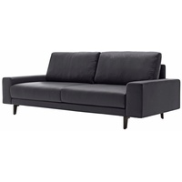 HÜLSTA sofa 2-Sitzer »hs.450«, Armlehne breit niedrig, Alugussfüße in umbragrau, Breite 180 cm schwarz