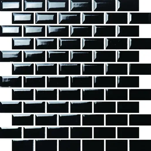 Premium Mosaic Keramikmosaik schwarz 30x30 cm glanz MOS2348BK
