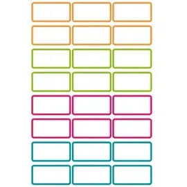 Avery Zweckform Namensetiketten 48C farbsortiert 32,0 x 15,0 mm 48 Blatt