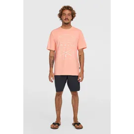 O'Neill T-Shirt O'NEILL "JACK O'NEILL MUIR T-SHIRT", Herren, Gr. S, coral pop, Obermaterial: 100% Baumwolle, Rundhals, Shirts T-Shirt, normale Passform, sportlicher Stil, aus atmungsaktiver Baumwolle