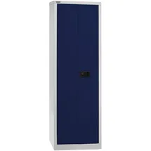 BISLEY Flügeltürenschrank Metall 600 x 400 x 1.950 mm Blau/Hellgrau 4 Fachböden abschließbar