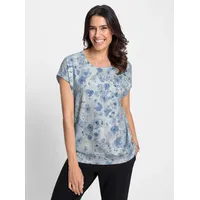 Inspirationen WITT WEIDEN Print-Shirt in taubenblau-weiß-bedruckt | Gr.: 38