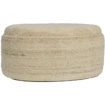FineBuy Sitzhocker Polsterhocker Wolle mit Stauraum oval 81 x 40 x 62 cm Braun