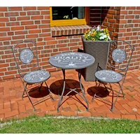 Gravidus 3-tlg. Bistro-Set Balkonset Balkongruppe Sitzgruppe Tischgruppe