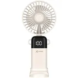 Xlayer Handventilator mit Smartphone-Halterung beige,