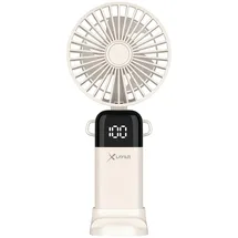 Xlayer Handventilator mit Smartphone-Halterung beige,