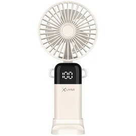 Xlayer Handventilator mit Smartphone-Halterung beige,