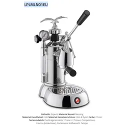 LPLMLN01EU Espresso Handhebelmaschine Siebträger Milano Echtholzgriffe