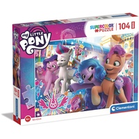 CLEMENTONI 23764 Supercolor My Little Pony 104 Teile Maxi-Puzzle Für Kinder Ab 4 Jahren, Made In Italy, Mehrfarbig, Medium