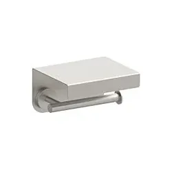 Herzbach Design iX Papierrollenhalter 17.815000.1.09 Edelstahl gebürstet, mit Deckel, Wandmontage