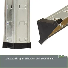 Trutzholm Schwerlastregal Stahl 180x75x75cm grau 875 kg 5 Böden