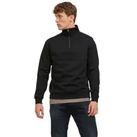 JACK & JONES JJEBRADLEY SWEAT HALF ZIP Herren Schwarz M