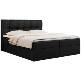 MKS Boxspringbett 120 x 200 cm H3 Schwarz