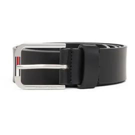 Tommy Hilfiger Tommy Jeans Herren, Gürtel AUSTIN 3,5 cm Ledergürtel schwarz, (Black), 110 cm, - 110