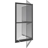 WINDHAGER Fliegenschutz-Pendeltür 100 x 210 cm schwarz/anthrazit