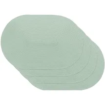 Venilia Tischset Grün Rund, Platzset für Esszimmer, Esstischmatten, Telleruntersetzer, Platzdeckchen, gewebt, lebensmittelecht, 45 x 30 cm, 59123