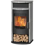 FIREPLACE Barcelona Kaminofen Stahl Schwarz | Speckstein