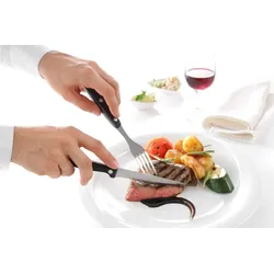 Hendi Steak-Messer, Edelstahl, schwarz