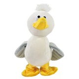 KÖGLER 75644 - Labertier Möwe Malwin, 22 cm groß, nachsprechendes Plüschtier mit Wiedergabefunktion, plappert alles nach und bewegt sich, Batterien inkl.,22x13x17cm