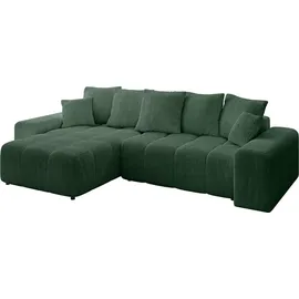 altdecor Ecksofa Cord mit Schlaffunktion 2-Sitzer Grün