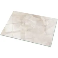 Tulup Tischplatte, Creme, Glas, 100x70x0.4 cm, Esszimmer, Tische, Esstische,