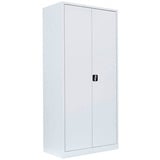 LÜLLMANN Stahlschrank 530367 signalweiß 92,5 x 60,0 x 195,0 cm, aufgebaut