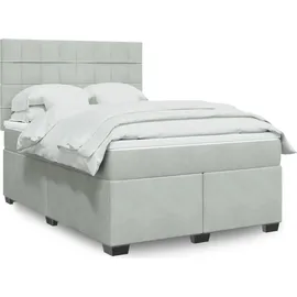 vidaXL Boxspringbett 140 x 200 cm Hellgrau