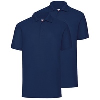 FRUIT OF THE LOOM Doppelpack Fruit of the Loom 65/35 Polo, navy, 5XL