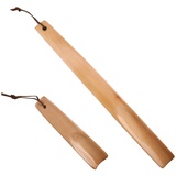 Vebetter Schuhlöffel, 2-Pack Schuhanzieher Holz, 38CM Schuhlöffel Lang, 20CM Schuhlöffel Klein, Schuhanzieher Kinder, Die-Schuhanzieher Für Reisen, ältere, Männer, Frauen, Kinder, Schwangere Frau. - M